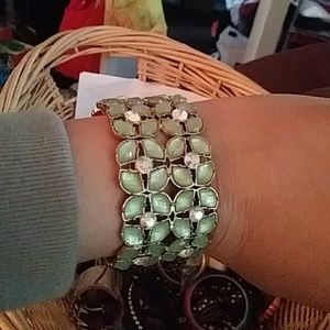 Teal color with stones